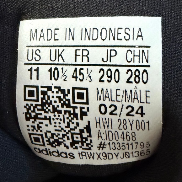 ❤️Adidas black and White Cloudfoam Sneakers Size 11  New X _PLRPTH Running Shoes - Picture 6 of 6